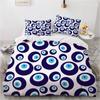 3D Blue Evil Eye Duvet Cover King Queen Size Psychedelic Magic Drawing Eyes Bedding Set Kids Teens Adults Polyester Quilt Cover