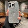 Роскошный блестящий звездный чехол для iPhone с бесплатным браслетом, противоударный на весь корпус для 16ProMax/15/14/13/12/11pro plus, сверкающее покрытие