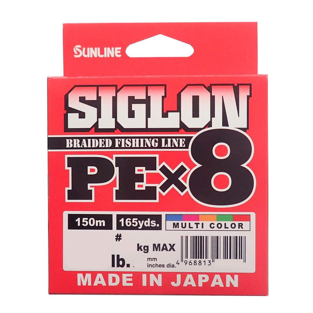 SUNLINE Sigron PEx8 Fishing Line, 150m, 5 Colors, No. 1, 16LB J