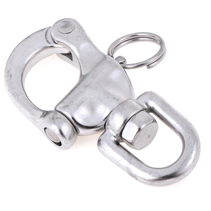 Быстроразъемная скоба из нержавеющей стали для лодочной цепи, поворотный карабин, 70 мм