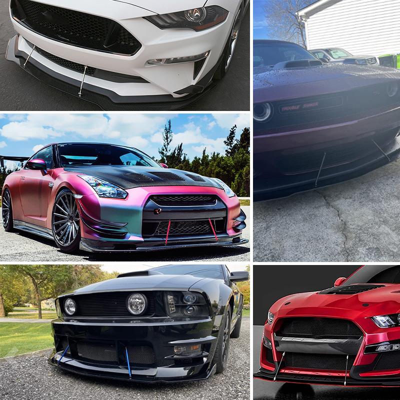 1 пара универсальных автомобильных сплиттеров, гоночных регулируемых передних и задних бамперов, комплект тяговых штанг 75/100/150/200 мм