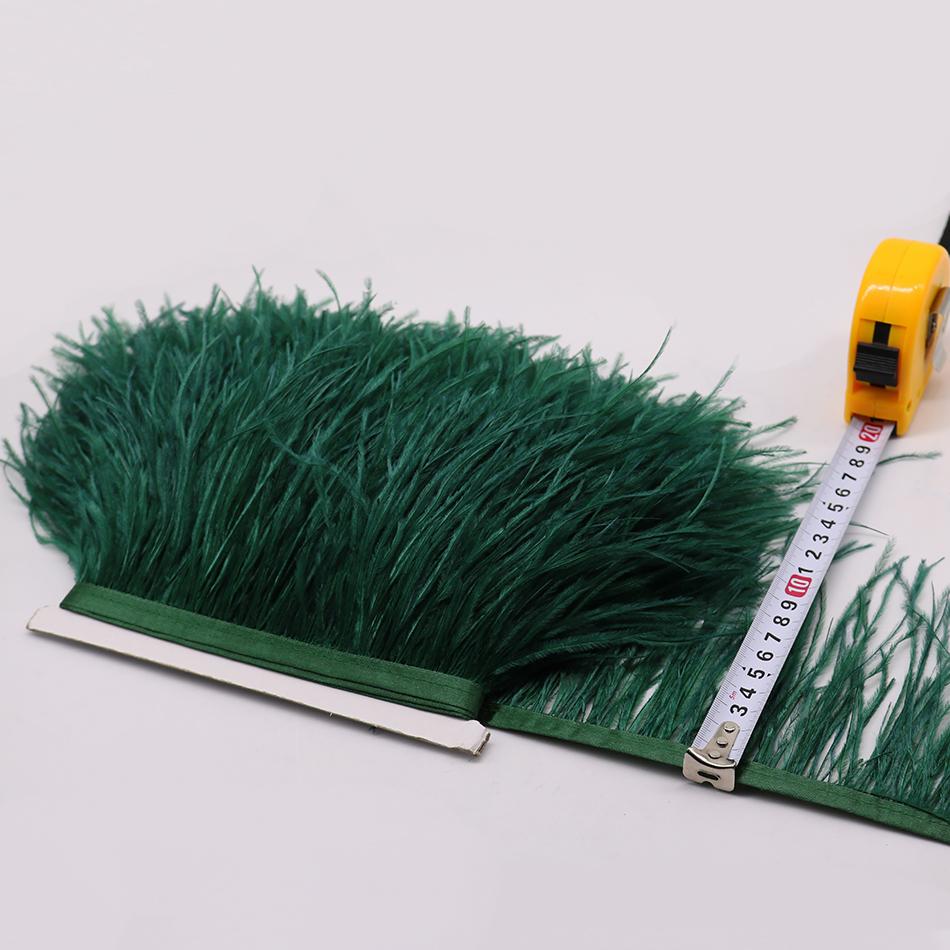 Перо 1 метр Цветные Натуральные Страусиные Перья Бахрома Отделка 8-10 см 10-15 см Лента Перья для Волос для Одежды Свадебный Декор Швейная Отделка