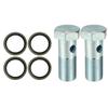 X AUTOHAUX 2 Sets Universal Auto Banjo Bolt Brake Fitting Adapter Kit Brake Line Thread Bolts and Washers M18*1.5*54