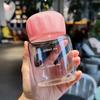10.2oz Mini Water Bottle Plastic Clear Milk Cup Portable Reusable Drinking Cups Summer Drinkware Travel Outdoor Birthday Gifts