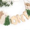 1ST Birthday Highchair Banner Wooden Letter for Shower Garland Decorative Photo Backdrop with