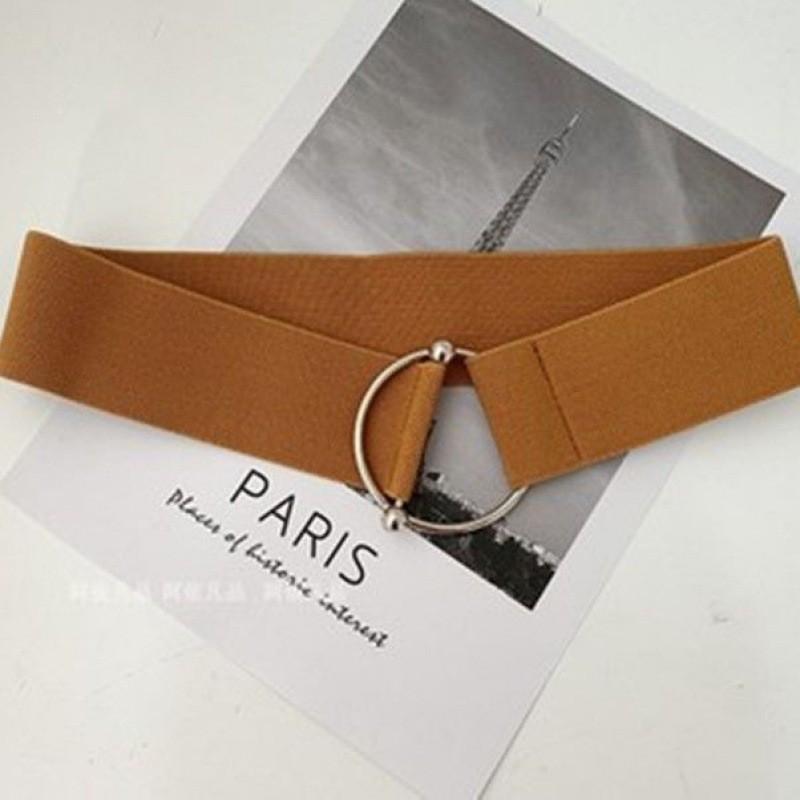 Wide Minimalist Modern Elastic Waistband For Women Available In Multiple Fashion Colors