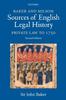 Книга Baker and Milsom Sources of English Legal History : Private Law To 1750