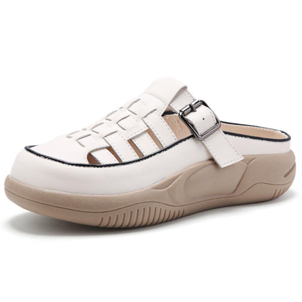 Повседневные белые туфли с толстой подошвой и цветными блоками, Le Fu Shoes