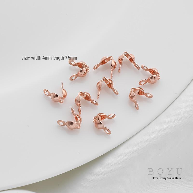 Застежка-зажим с позиционированием из 14-каратного золота для DIY жемчужного ожерелья - Защищающая цветная наконечник для бусин