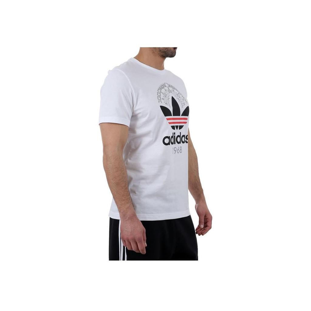 adidas Оригинальная футболка с трилистником, повседневная спортивная футболка с коротким рукавом, мужские топы, белые CD6827
