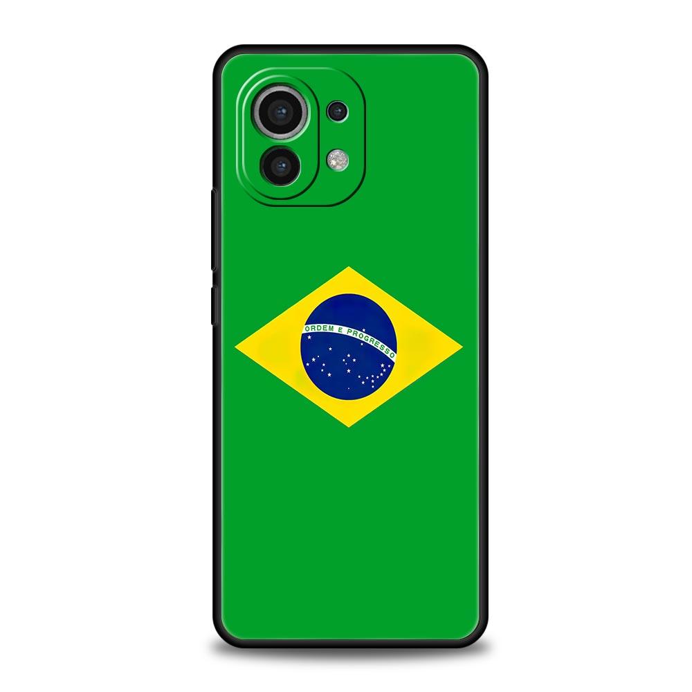 Чехол для телефона с бразильским флагом Бразилии для Xiaomi Poco X4 X3 NFC F3 F4 M3 M4 Mi Note 12T 10 12 11 Ultra 11T Pro 10T Lite 9T 5G