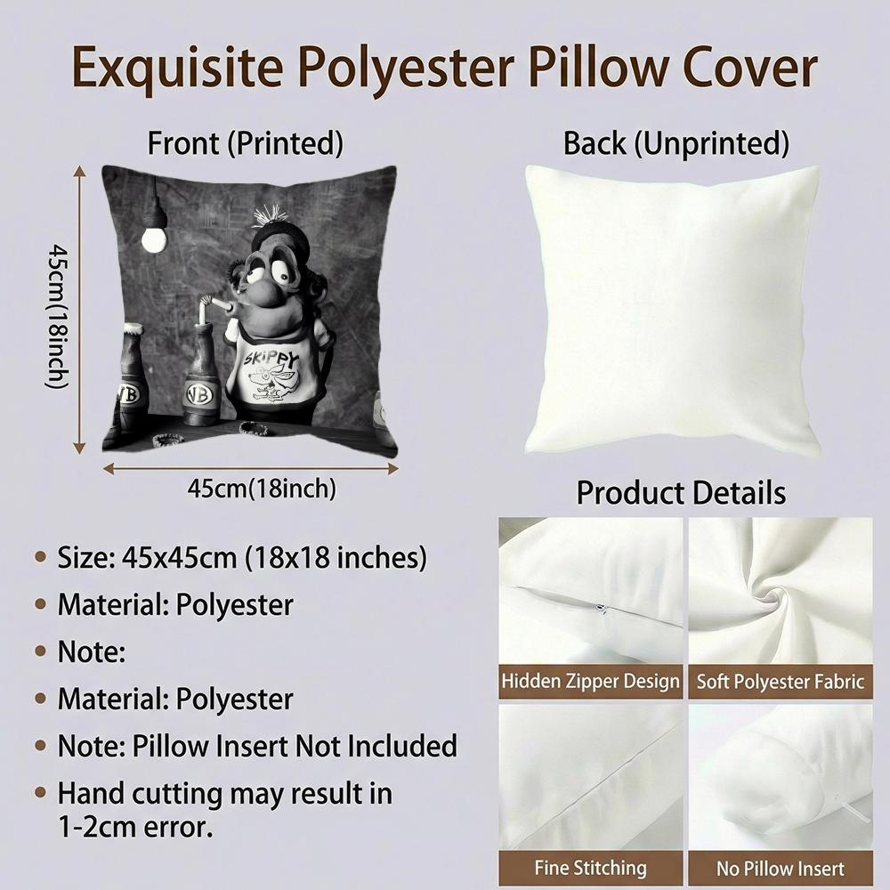 Ernie Biscuit Cushion Cover Cushion Cover Set 4Pcs 50X50 45X45 40X40 Pillowcase Decorative Sofa Home Decor