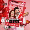 Valentine's Day Photo Booth Frame Party Photo Booth Selfie Frame with Hearts Kisses Roses Props for Birthday Anniversary