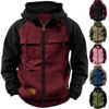 Men's Fashionable Long Sleeve Hooded Loose Sweatshirt Sports Multi Pocket Jacket