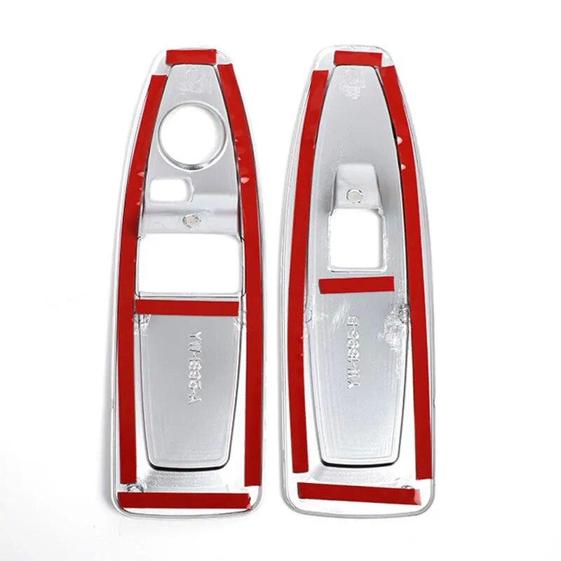 ABS Carbon Fiber Texture Car-styling Glass Lift Switch Panel Frame Cover Trim For BMW 1 2 Series F20 F21 F22 F45 F46 2014-