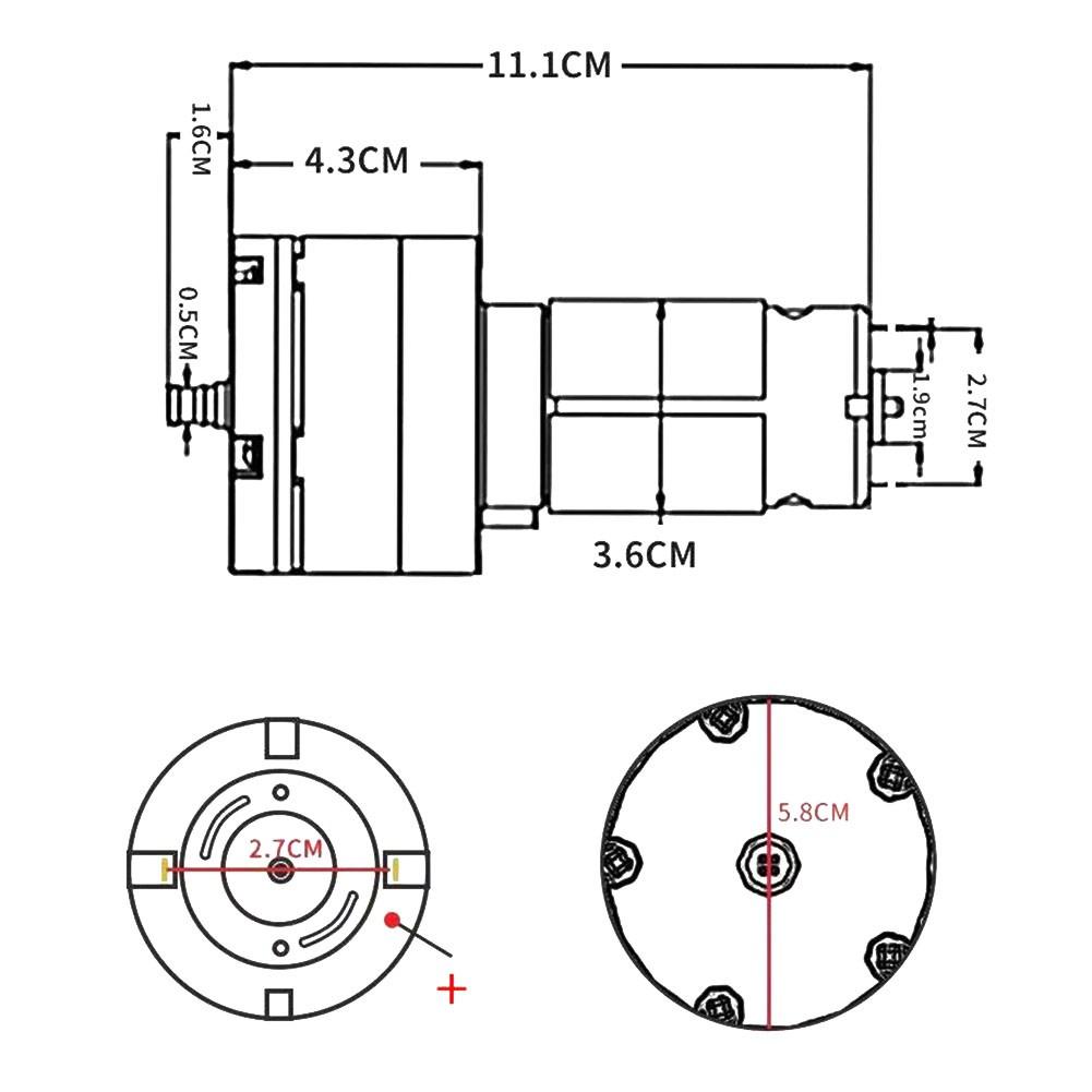 DC 12V 24V 50кПа Малошумный Большой Разделительный Всасывающий Диафрагменный Воздушный Насос