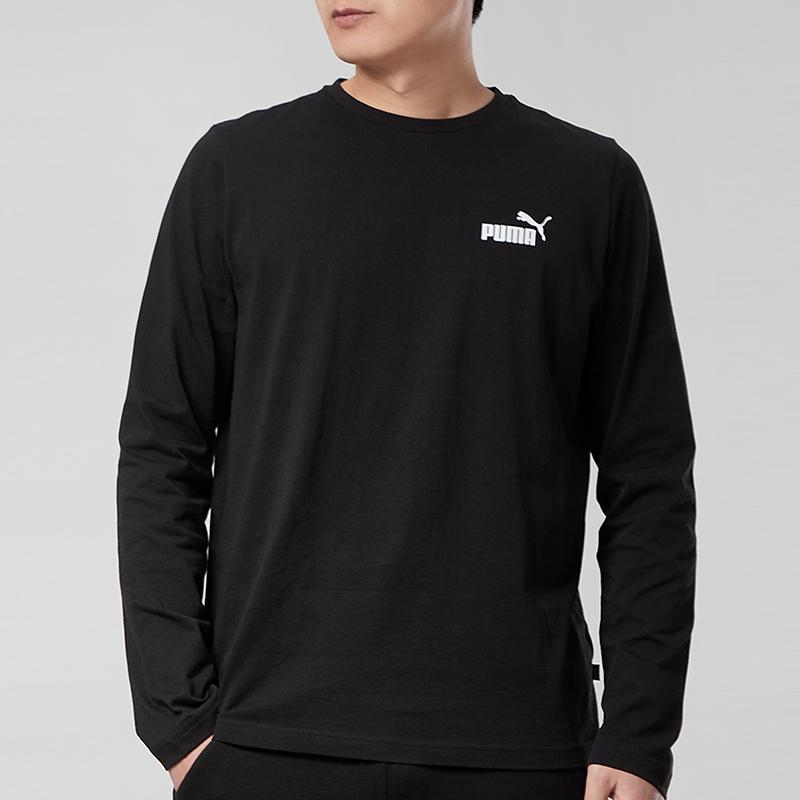Puma Повседневная спортивная футболка с логотипом и длинным рукавом, мужские топы, черный 845924-01
