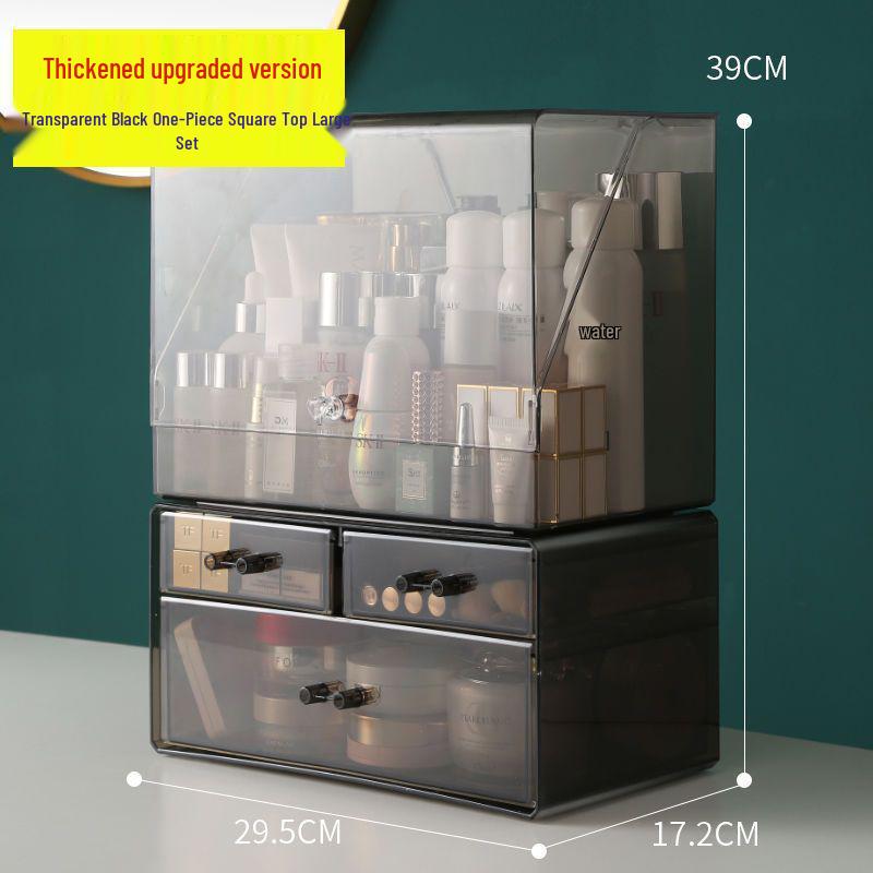 Прозрачный пыленепроницаемый органайзер для косметики большой вместимости для помады и средств по уходу за кожей