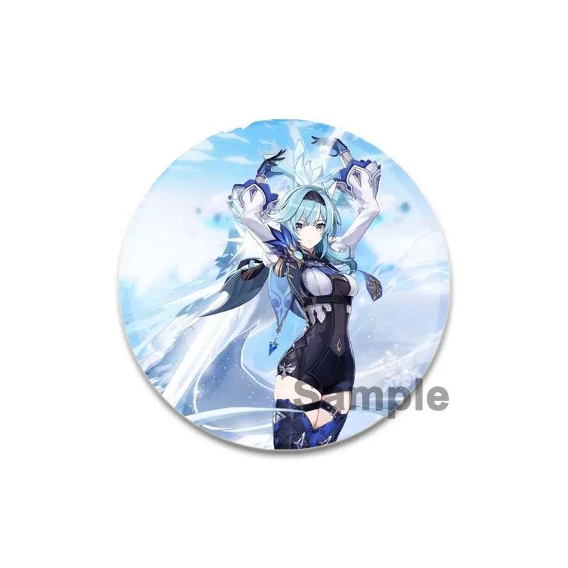 32/44/58 мм значки Eula аниме Genshin Impact броши ручной работы игровые персонажи значки на лацкан креативные значки с мультяшными фигурками аксессуары подарок