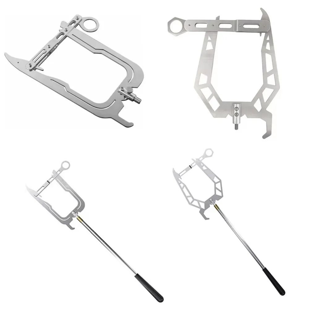 Telescopic Rod Dock Hook Stainless Steel Long Distance Threader Telescoping Boat Hook  Stop Ship