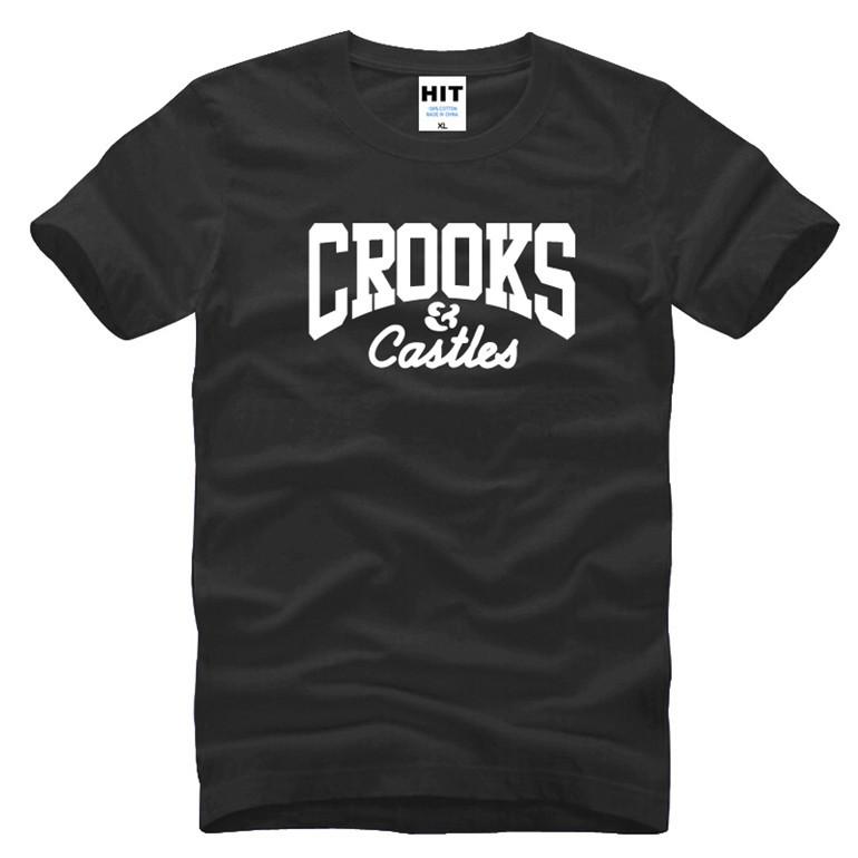 Crooks And CASTLES tshirt NEW arrived casual cotton t shirt Unisex size 3XL top tees summer style