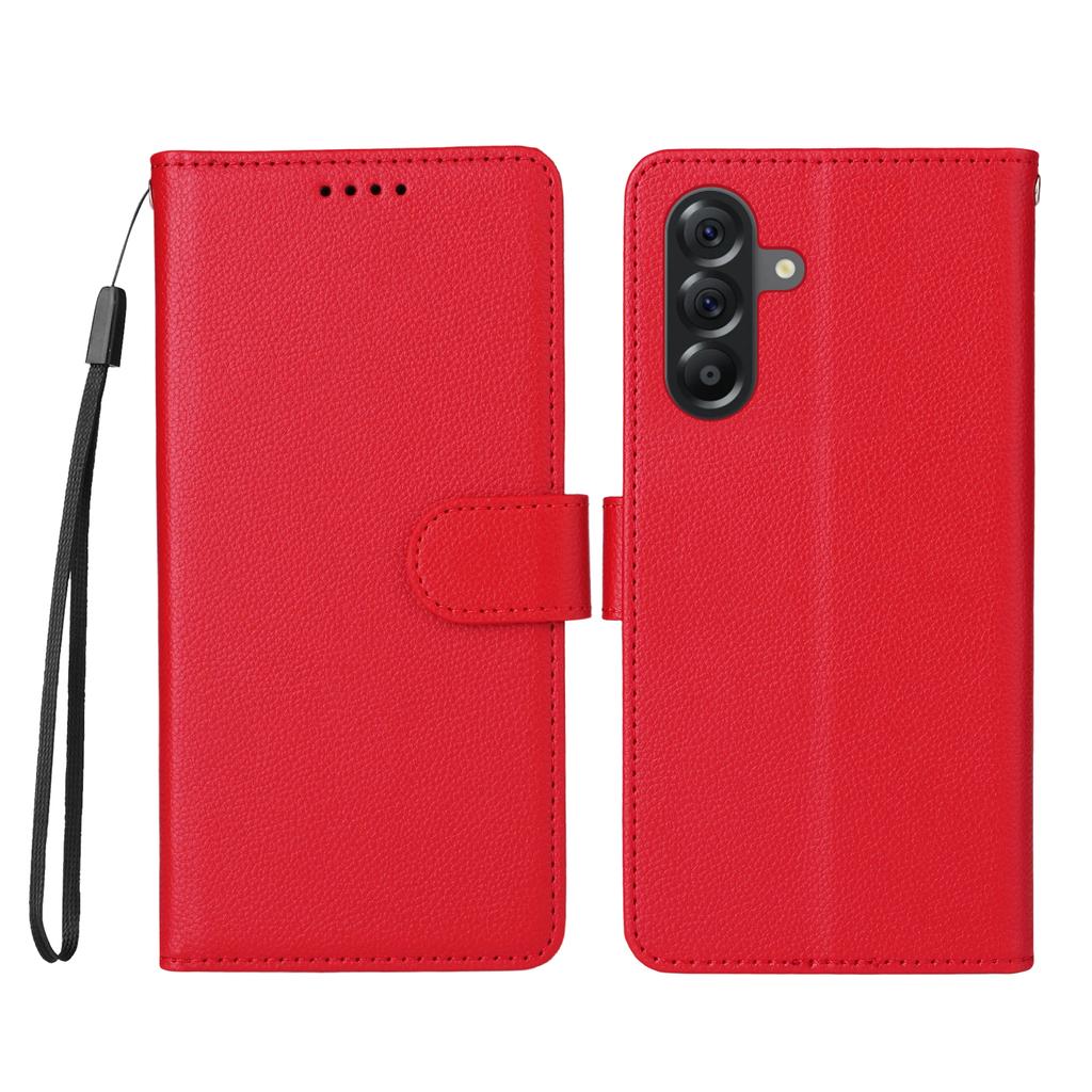For Samsung Galaxy A56 5G Case RFID Blocking 3 Card Slots PU Leather Phone Cover with Wrist Strap