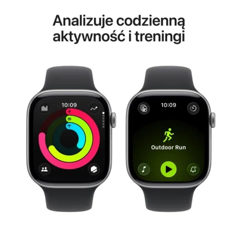Watch Series 11 GPS+Cellular 46mm Space Grey Aluminium Case with Black Sport Band - M/L