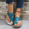 Fashion 2024 Fashion Women's Summer Open Toe Shoes Women's Light Slippers Breathable Wedge Shoes Thick Sandals