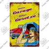 Decor My Garage Tin Sign Plaque Metal Plate Vintage Gift Wall Art Painting for Rule Man Cave Home  Bar Old Car Shop Poster