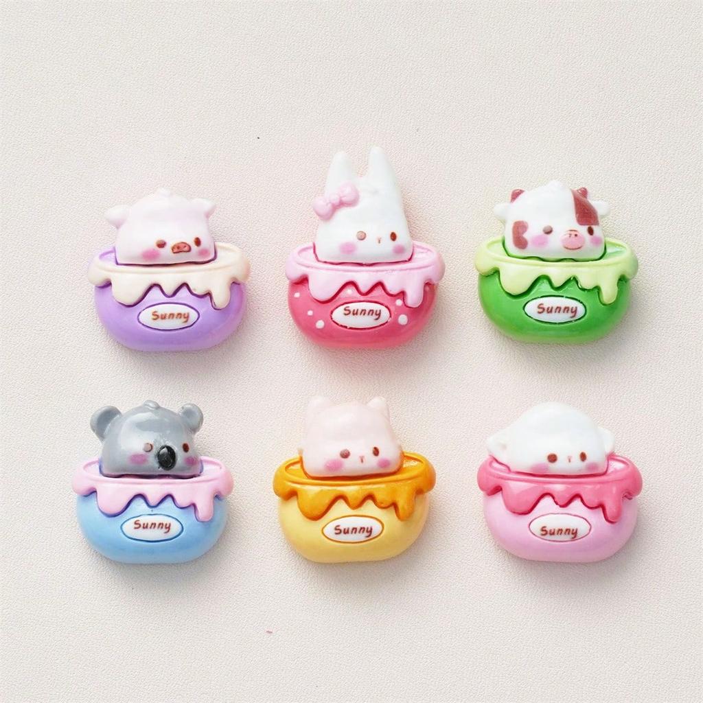 6 шт./Набор Магниты на холодильник в виде животных и горшочков с медом в случайном стиле, Магнитные наклейки для доски для заметок