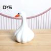 Garlic Duck Resin Figurine Cartoon White Duck Statue Animal Sculpture Home Office Bookshelf Desktop Decoration Ornament