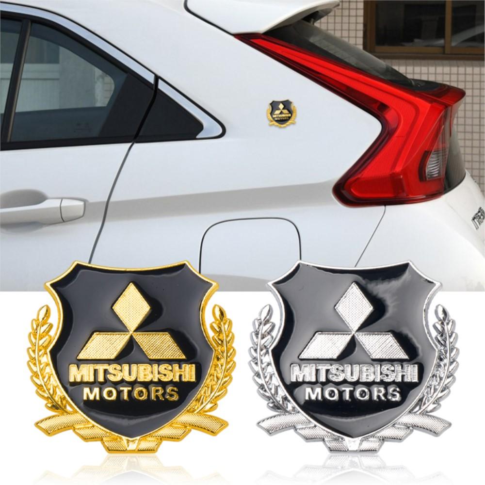 3D Metal Car Emblem Side Trunk Door Window Stickers Decoration Decals For Mitsubishi Asx Lancer Pajero Outlander Delica Eclipse