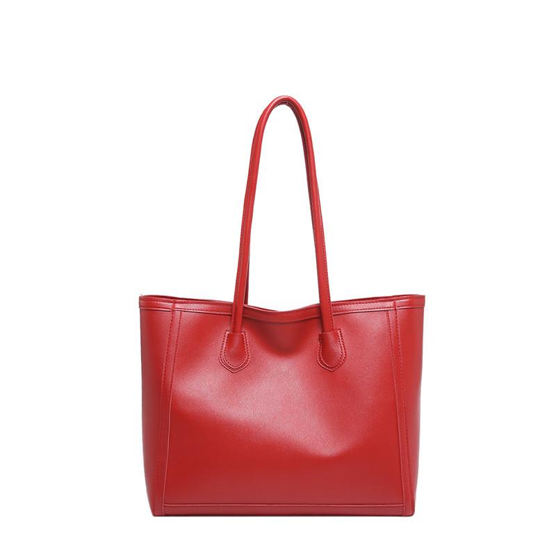 Elegant And Spacious Pu Tote Bag For Women Versatile Stylish Shoulder Bag In Four Colors