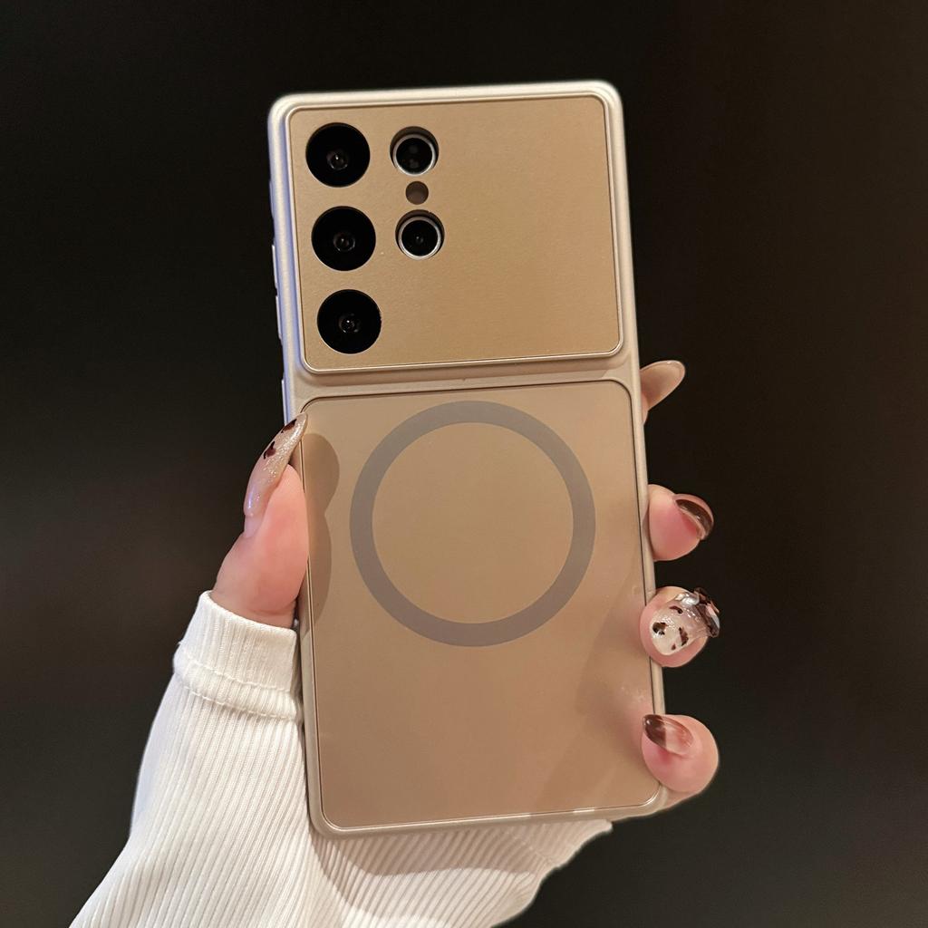 Матовое нано-закаленное стекло AG для чехла с беспроводной зарядкой MagSafe для Samsung Galaxy S26 S25 S24 S25 Ultra Жесткий противоударный чехол