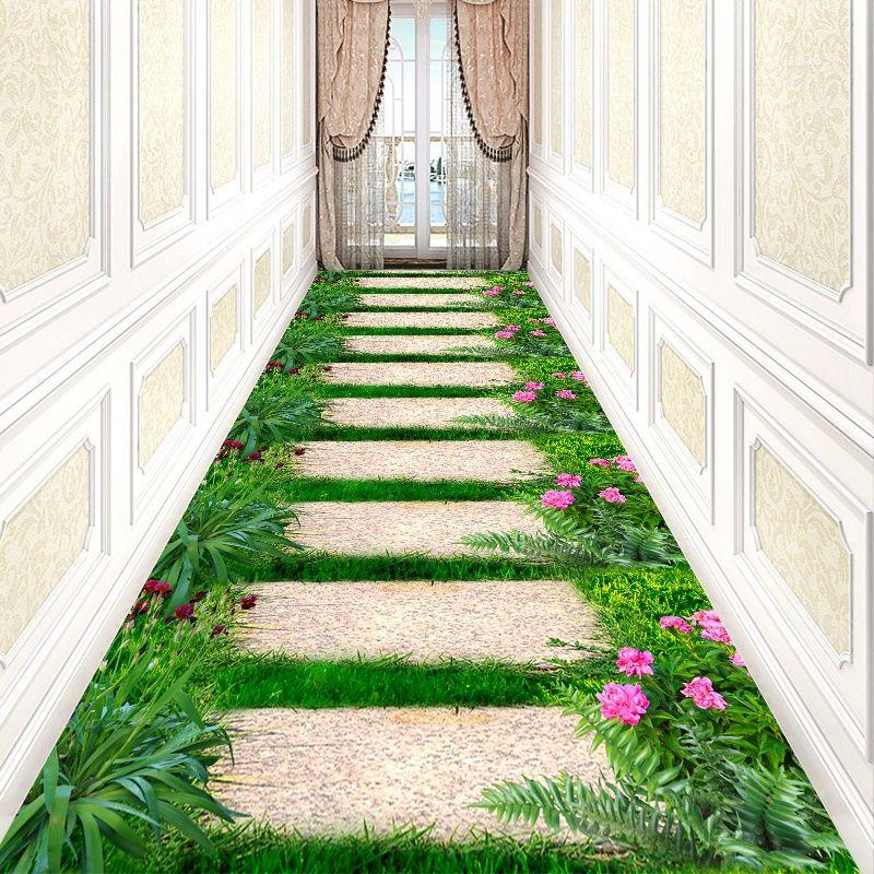 3D Тропинка Прогулка Травяной Мост Ковер Коридор Прихожая Спальня Ковер Цветок Гостиная Ковер Зона Моющийся Кухонный Коврик Внутренний Придверный Коврик