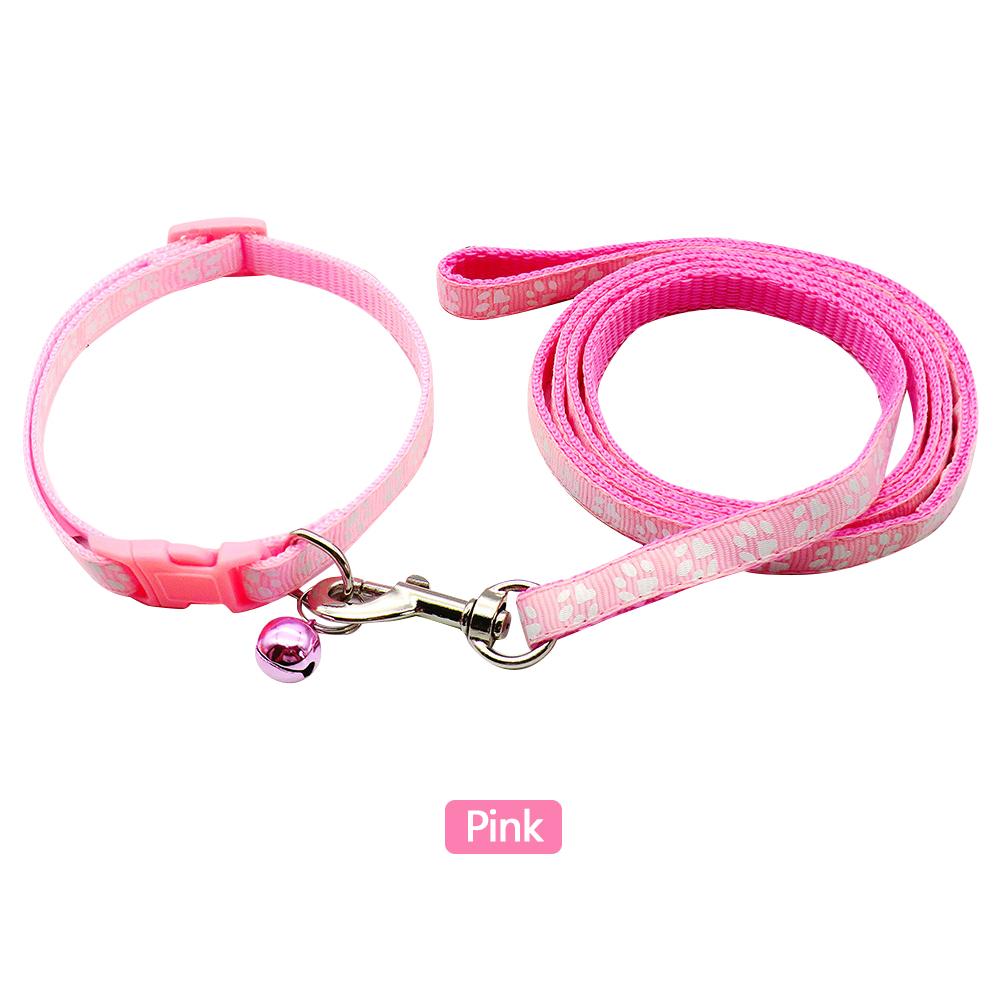 1,2 м поводок и шлейка для домашних животных, цепь для собак с милым принтом лапы для маленьких кошек и собак, поводок для собак, жилет, товары для животных