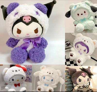 ***Sanrio 25см Хелло Китти Куроми Май Мелоди Синнаморол Каваи Аниме Плюшевые Игрушки Мягкая Набивная Кукла Плюшевая Подушка Рождественский Подарок Декор