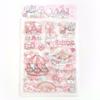 Cartoon Frosted Sticker Pink Flash Point Sticker Decorative Sticker Anime Stickers Diary Stickers