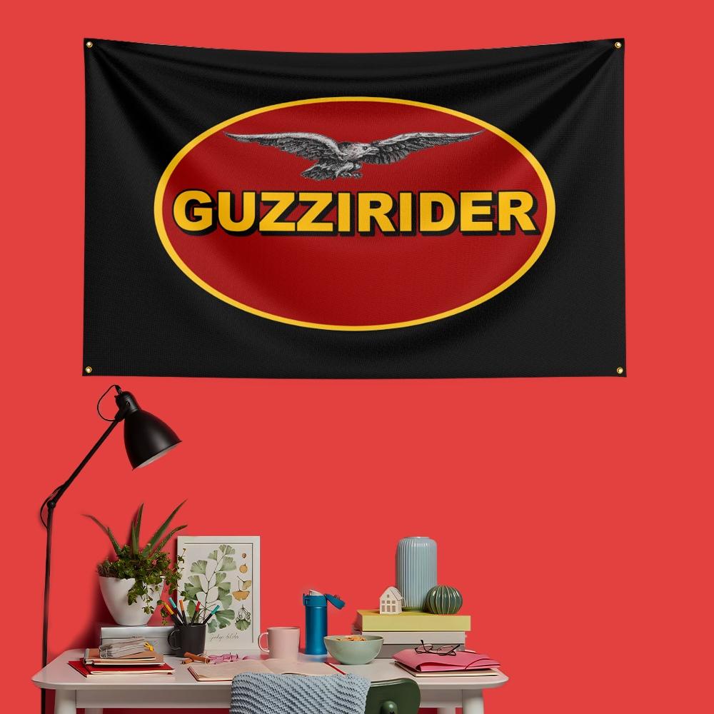 Motoguzzi Motorcycle Flag 3x5 Ft 90x150cm Polyester Decorative Banner Tapestry For Motorcycle Fans Garage Bedroom Wall Decorati