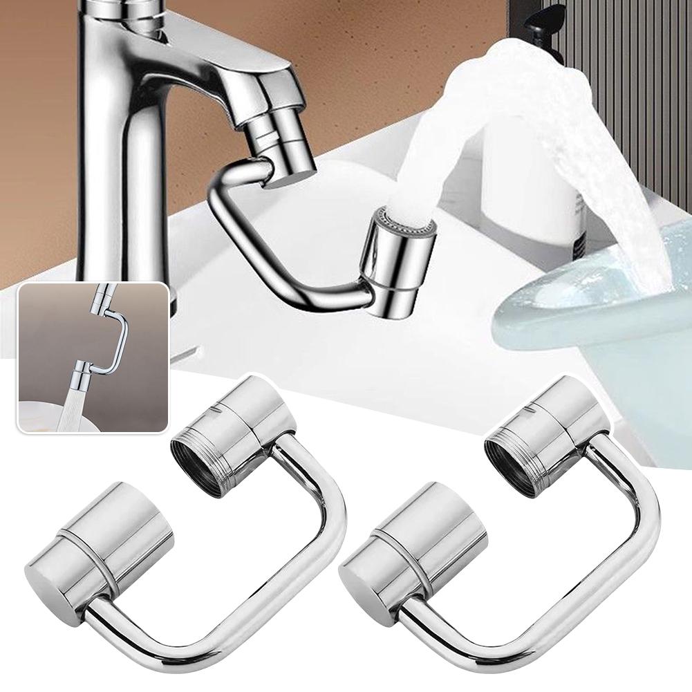 Stainless Faucet Extender 1080° Swivel Dual Mode Water Tap Nozzle Tool Splash-Proof Faucet Nozzle Adapter Kitchen Accessory