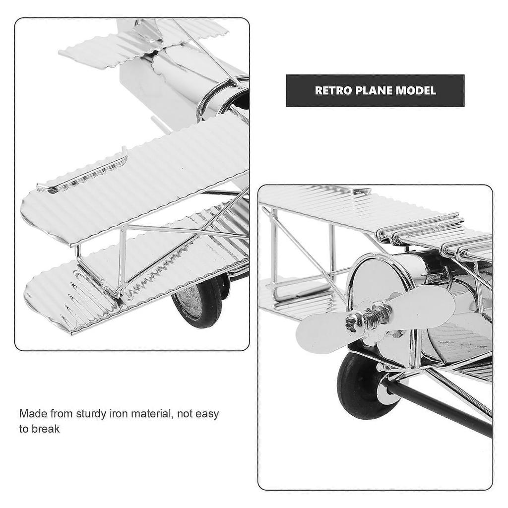 Vintage Iron Aircraft Model Vintage Airplane Metal Plane Ornament Plane Model Artwork