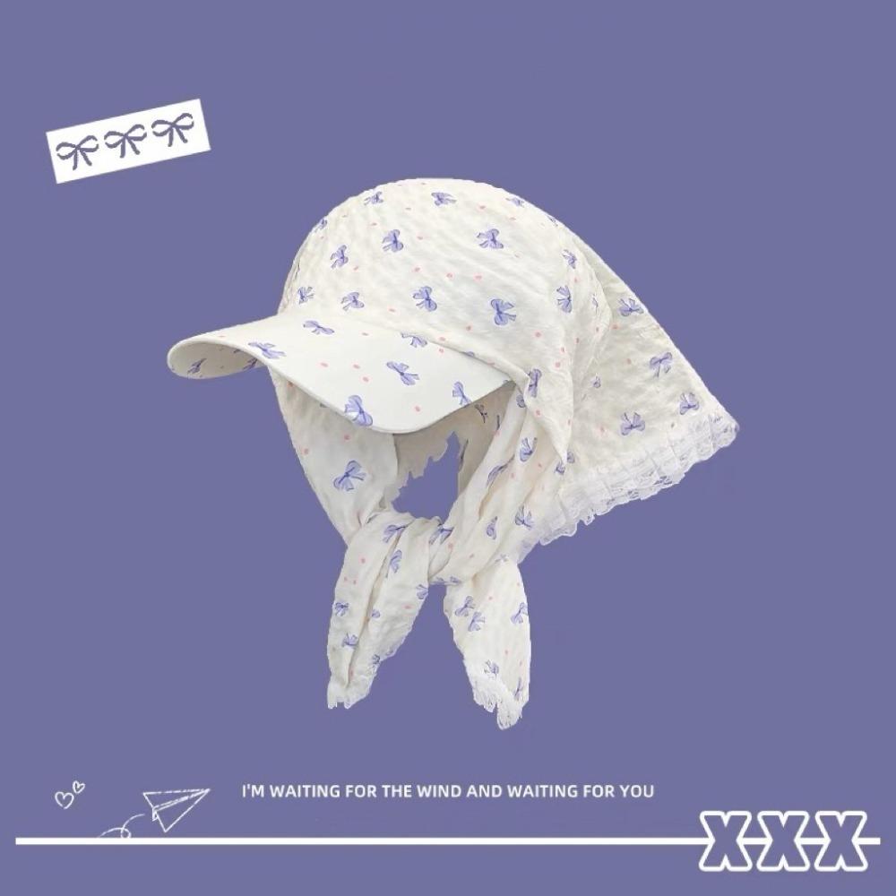 French Pastoral Style Headscarf Caps Sweet Lace Baseball Cap Fashion Sun Hats Summer