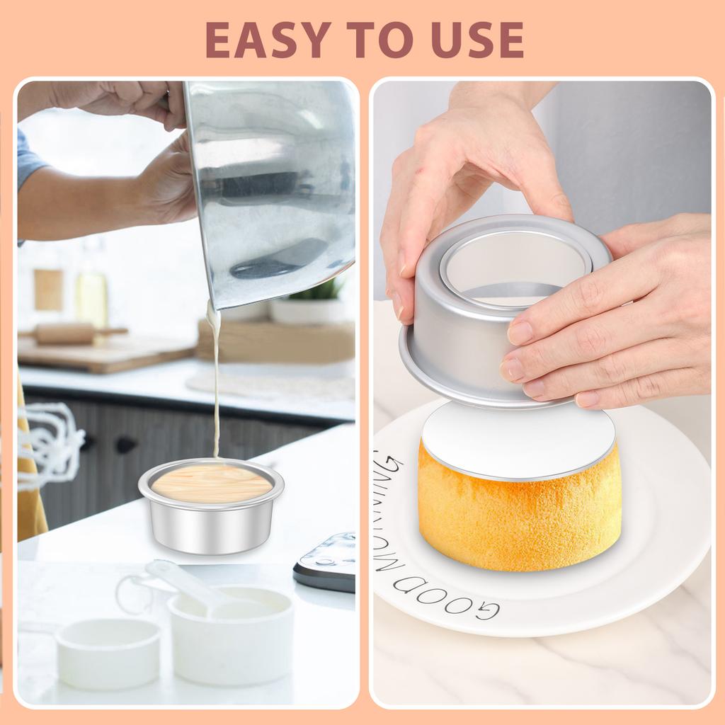 Форма для торта из алюминиевого сплава, круглая, с полым дном, кастрюля для торта, легко извлекаемая форма для торта, подходит для домашней кулинарии и дней рождения