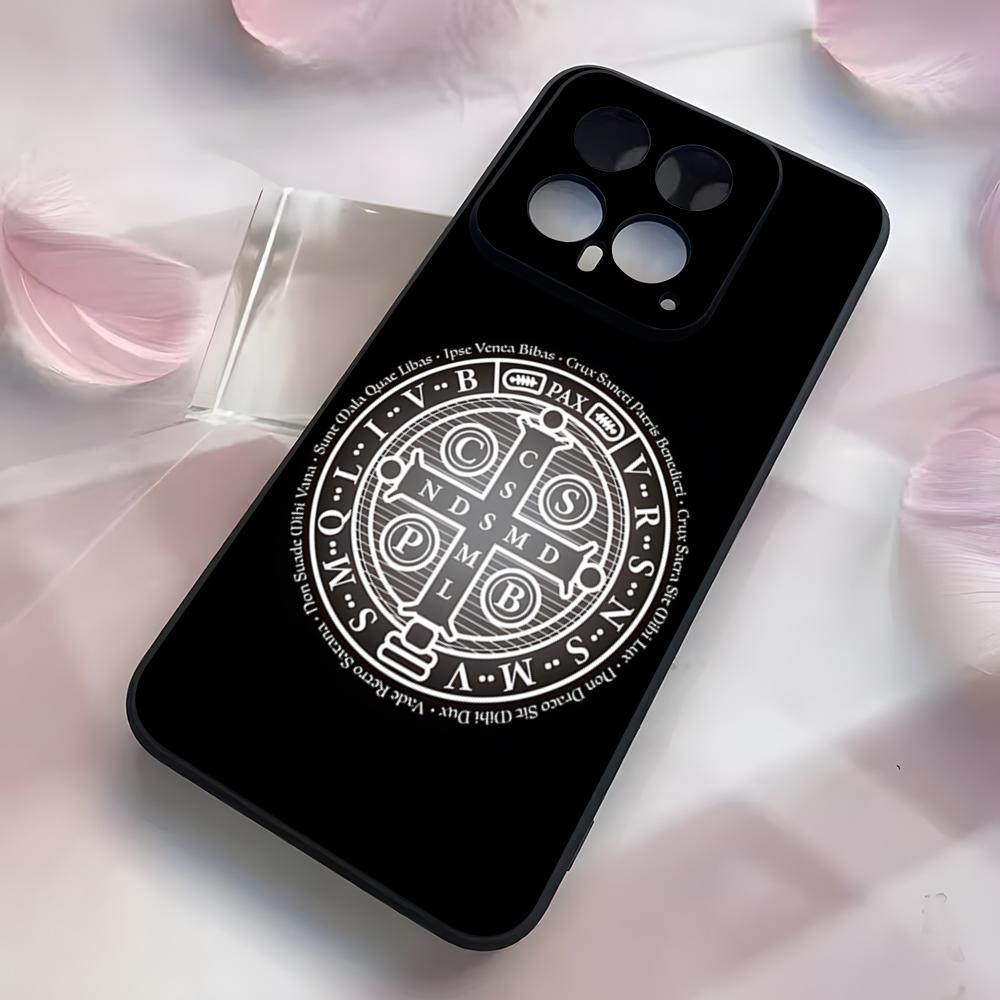 Чехол для телефона с медальоном Святого Бенедикта для Xiaomi 15 14 13 12 11 T Lite Ultra Redmi Note 14 13 12 Pro ProPlus 12 10 C 5G