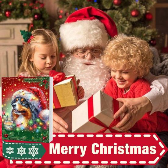 Dog Advent Calendar 2025 24 Days Christmas Countdown with 24 Pcs Acrylic Dog Ornaments Holiday Gifts for Dog Lovers