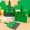 2Pcs/Set Small Broom Dustpan Set Cartoon Rabbit Bear Frog Pattern Keyboards Cleaning Mini Broom Dustpan Set