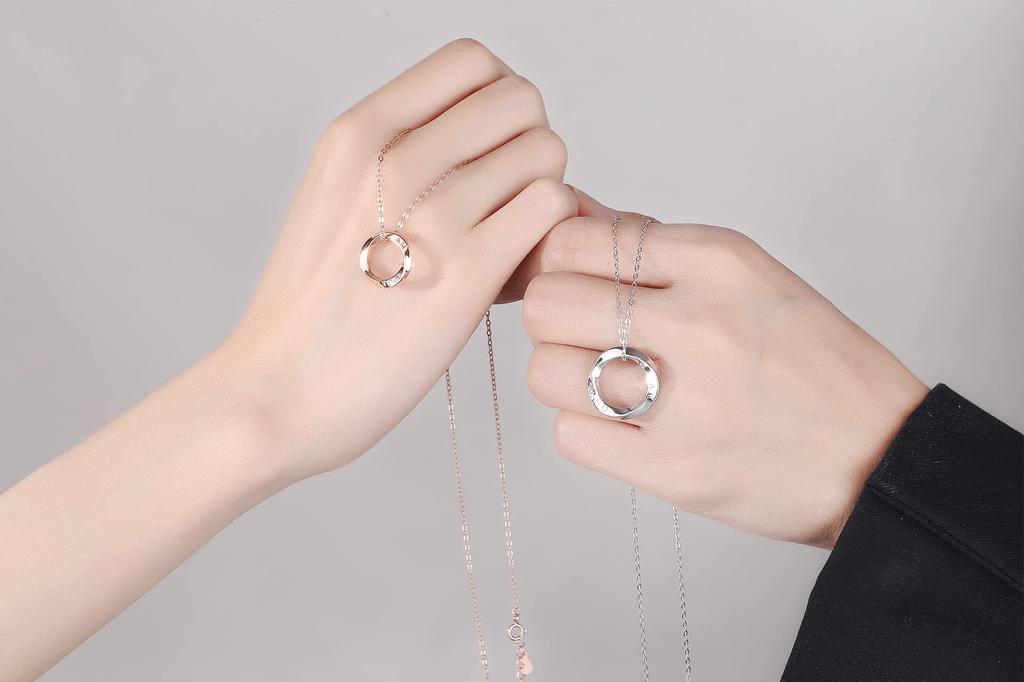 Парное ожерелье для взрослых Парное ожерелье Парное парное подарочное серебряное парное аксессуар Парное ожерелье Годовщина [kokoromilove]