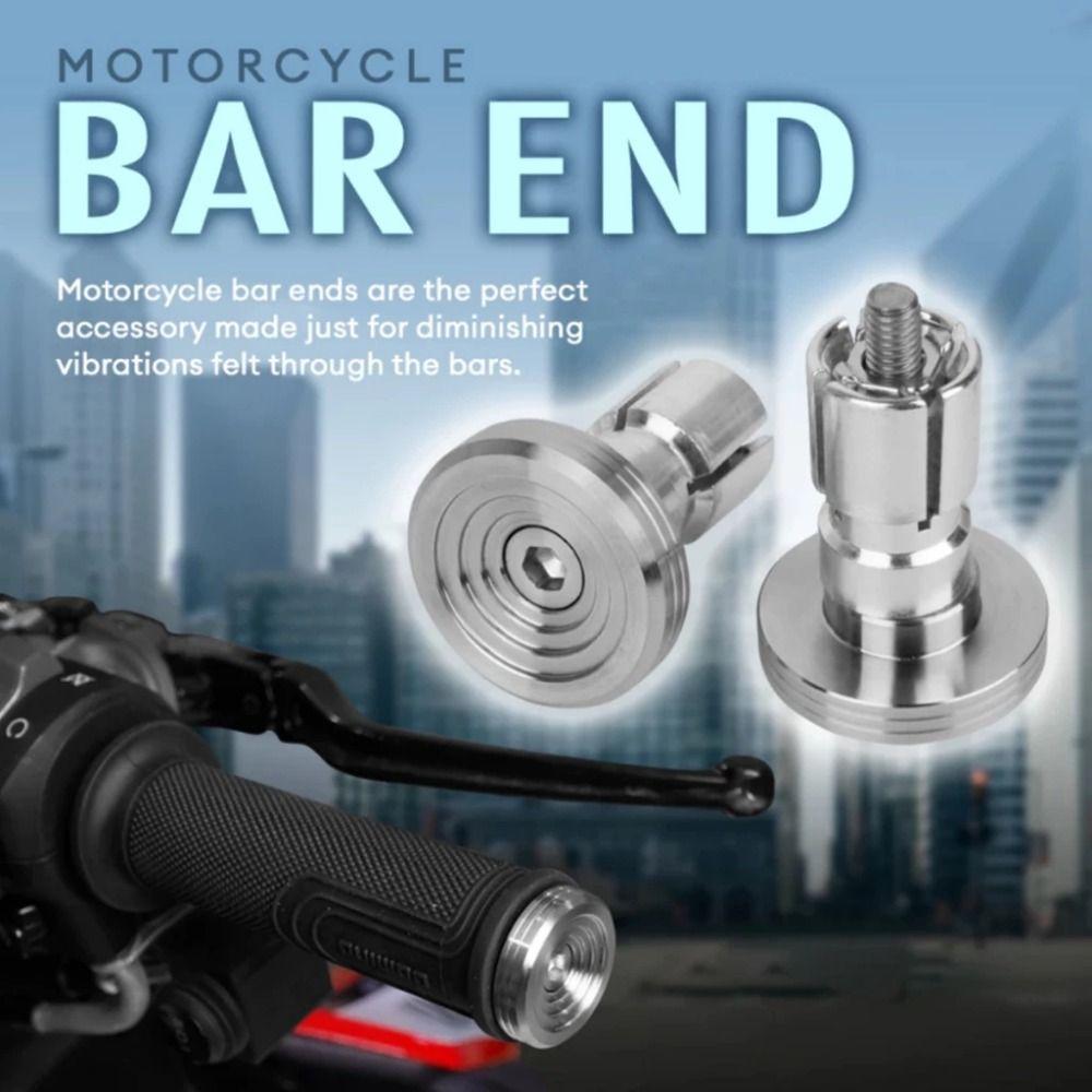 1Pair Universal Handle Plug Aluminum Alloy Metal Handlebars End  for Motorcycle Electric Bike