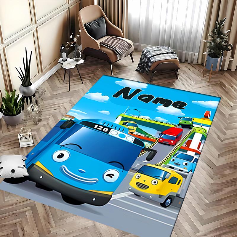 Custom personalization Tayo the Little Bus Area Rug - Perfect For Kitchen, Bathroom,Laundry Room Decor Large Size Available,Gift All Seasons