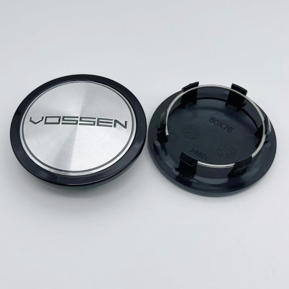 PQMZ2 4pcs 76mm (I.D 60mm) Car Wheel Center Caps With Vossen Logo Emblem Accessories for Porsche Rim Hubcaps Wheels Hub Cover Replace